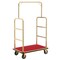 Global Industrial Gold Stainless Steel Bellman Cart Straight Uprights 6 Rubber Casters, 41-1/4L x 24W x 73H 985116GD - alternate 1